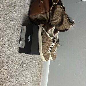 Brown Monogram Sneakers and Bag Set